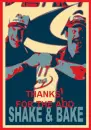 Shake and bake logo with thanks for the add 