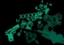 Gun Butterfly Skull Hearts