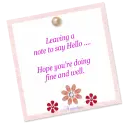 Leaving a note to say Hello
