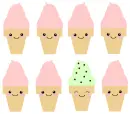 Kawaii Cones Background