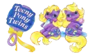 Cute twin ponies