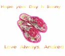 Sunny Day Pink flip flops - Andrea