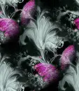 pink butterfly w/flowers