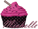 Pink & Black Cupcake -Michelle-