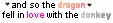 so the dragon fell in love with donkey