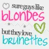 blonde/brunette
