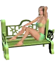 Woman on bench