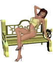 Woman on bench