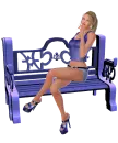 Woman on bench