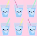 Kawaii Drink Background Pink