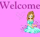 purple light blue doll
