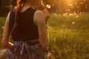 Girl with flowers