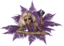Woman is lying in leaves