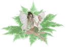 Woman is lying in leaves