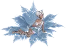 Woman is lying in leaves