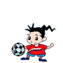 Girl and Her Soccer Ball