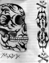 tattoed skull