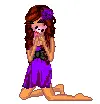 Purple dress with bear