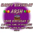 Happy Birthday Arsh - june bir