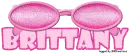 Pink Glitter Sunglasses -Brittany-