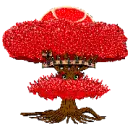 Blinking red tree fort