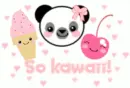 so kawaii! panda, cherry, icecream