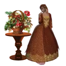 Woman at the flower stand