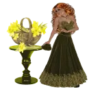 Woman at the flower stand