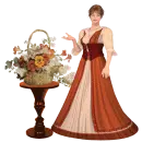 Woman at the flower stand
