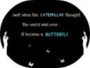 Butterfly and caterpillar