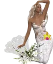 mujer en blanco