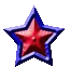 patriotic star with tiny firecracker