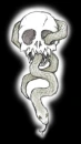 Skull with snake