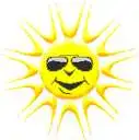 Sun wearing sun glasses