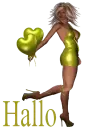 Woman with balloon