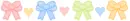 rainbow bow and hearts divider