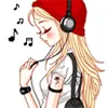girl listening to music