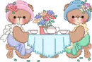 2 bears having dinner