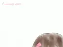 Girl playing with Cats