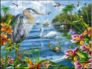 wall tiles of birds