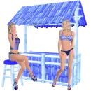  Woman stands on beach	