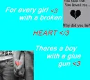 boy with a glue gun
