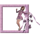 Woman in the picture frame
