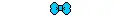 Blue bow.