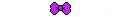 Purple bow.