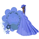 Woman stands on the label
