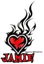 Flaming Tribal Heart -Jamie-