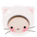 Kawaii White Kitten