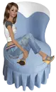 Woman sitting in the chair