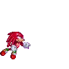 Knuckles gliding so fast hes going as fast as a meteor